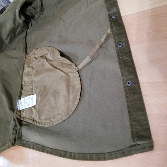 Buffalo Jeans Men’s Corduroy Shirt Jacket Size Large –Taupe Snap Front Overshirt - Picture 13 of 16